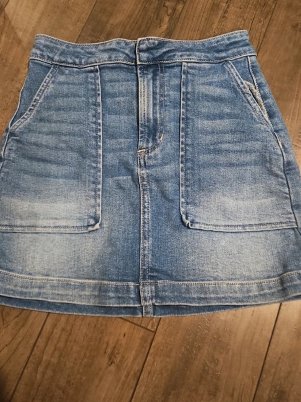 Altar'D State Blue Denim Skirt